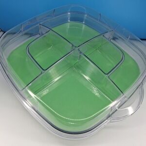 Pampered Chef Cool & Serve Large Divider Tray & Inserts for Veggies Deviled Eggs